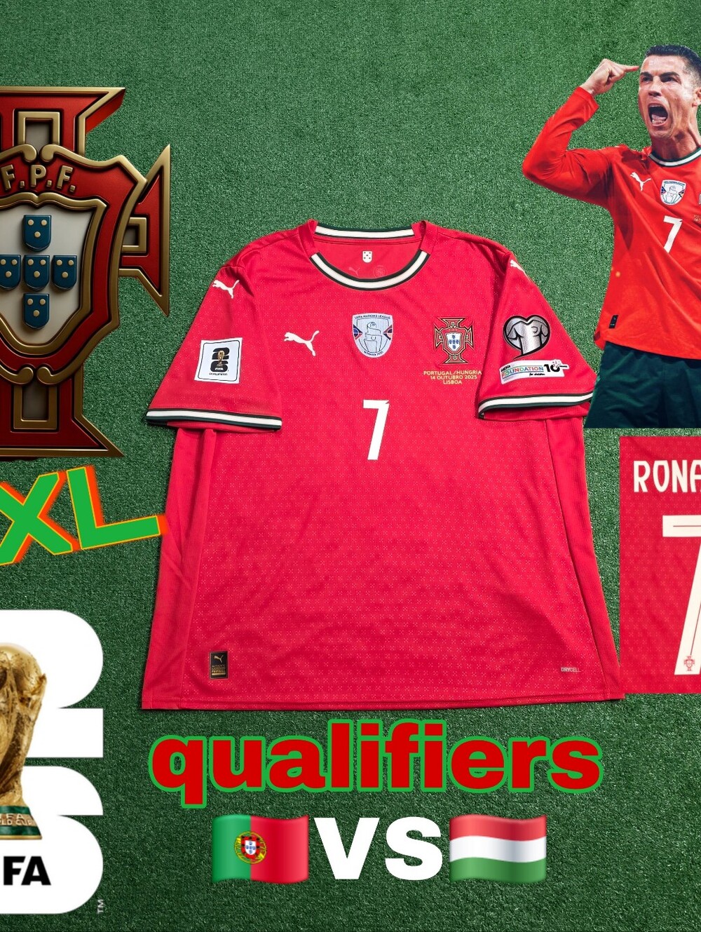 Puma Portugal FPF Cristiano Ronaldo #7 2025/2026 Home Jersey WC 26 Qualifying
